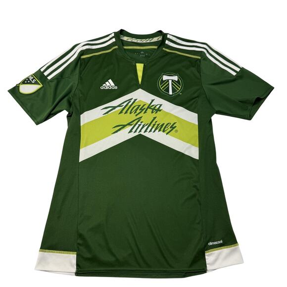 Portland Timbers Jersey Mens Medium MLS Soccer Alaska Airlines Adidas Shirt - Picture 1 of 11